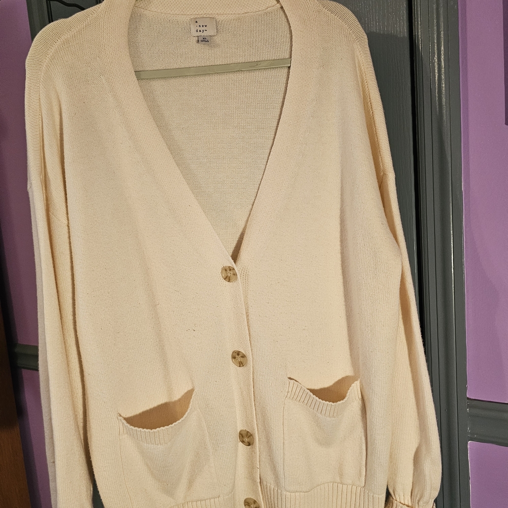a new day Cream Cardigan Sweater